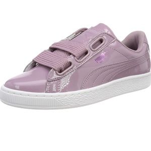 Puma Basket Heart Lilac Patent Sneaker